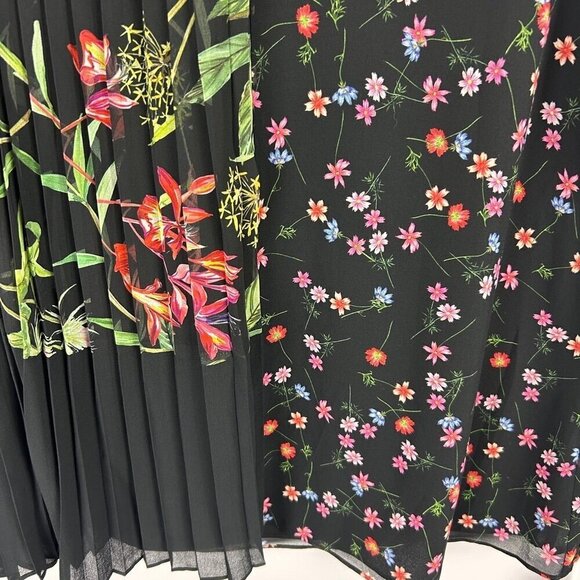 French Connection Bluhm Bottero Ditsy Floral Sheer Blouse Size 2 Black NWT - Picture 6 of 16